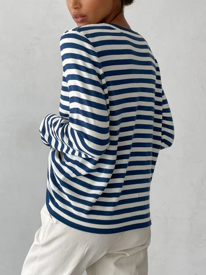 Striped Long Sleeve Sweater styled outfit