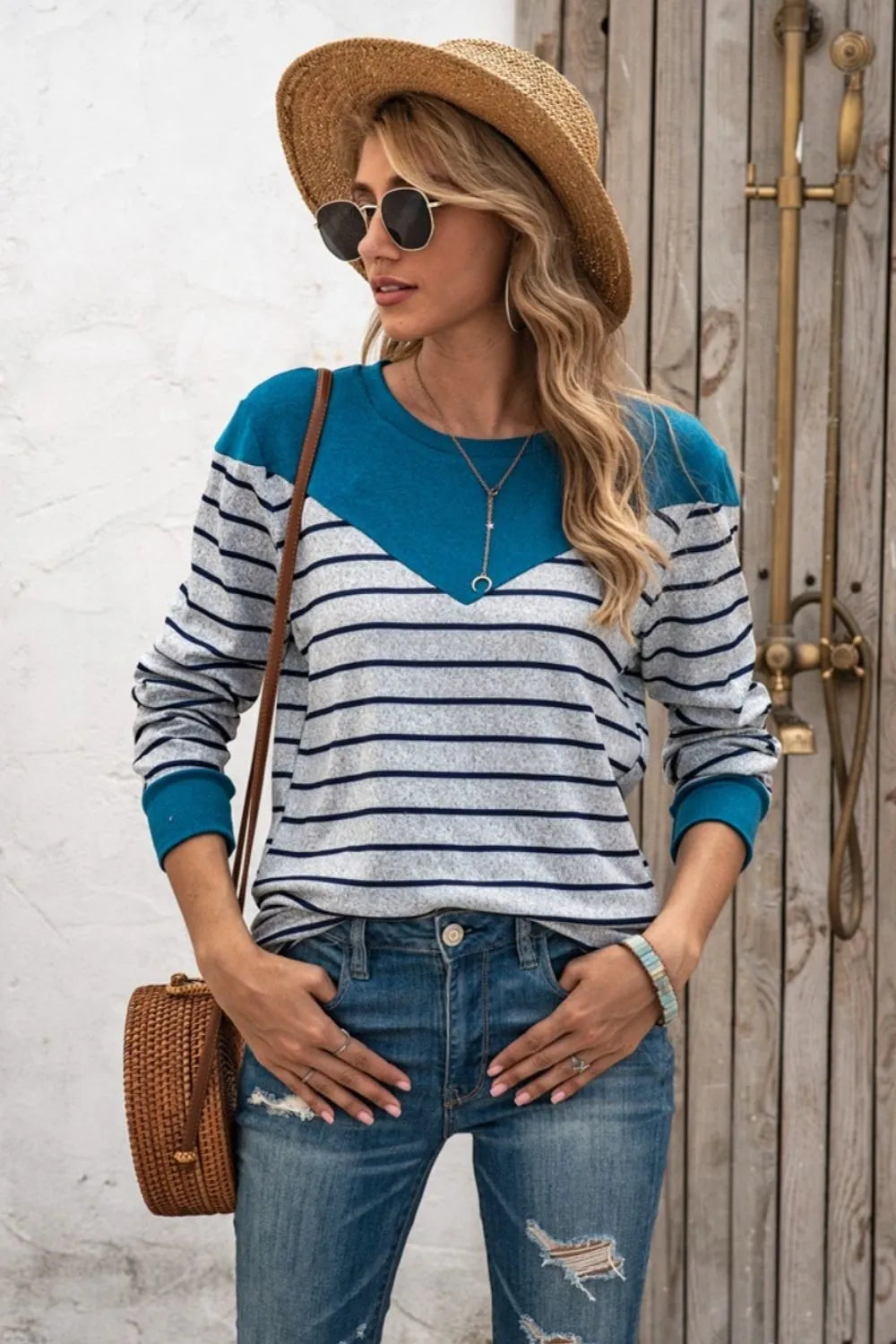 Striped Long Sleeve T-Shirt long sleeve detail