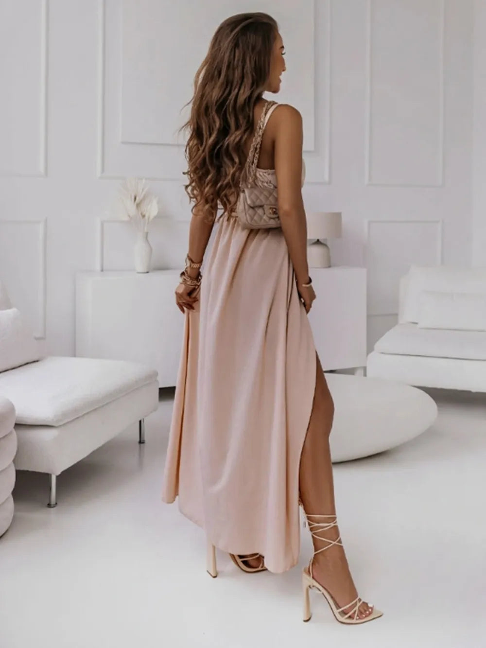 Honey tied midi cami dress elegant style