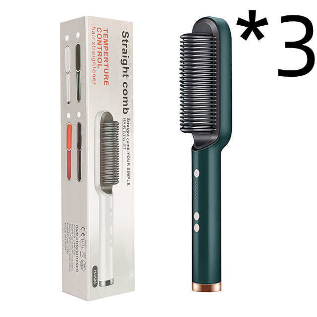 2-in-1 hair straightener and curling comb for versatile hairstyles