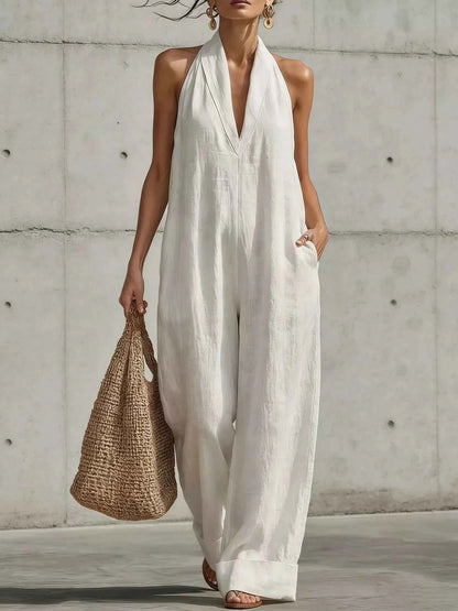 Elegant Plus Size Halter Jumpsuit: Effortless Style and Confidence for Every Occasion