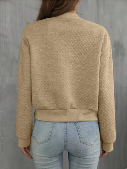 Zip Up Long Sleeve Jacket long sleeve design