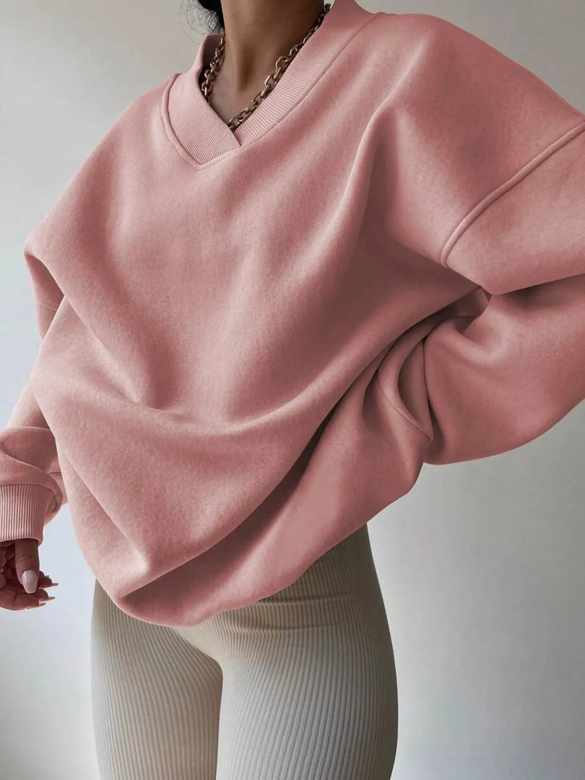 Oversized Long Sleeve Sweatshirt casual outfit