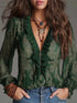 Plus Size Paisley Print Blouse women&
