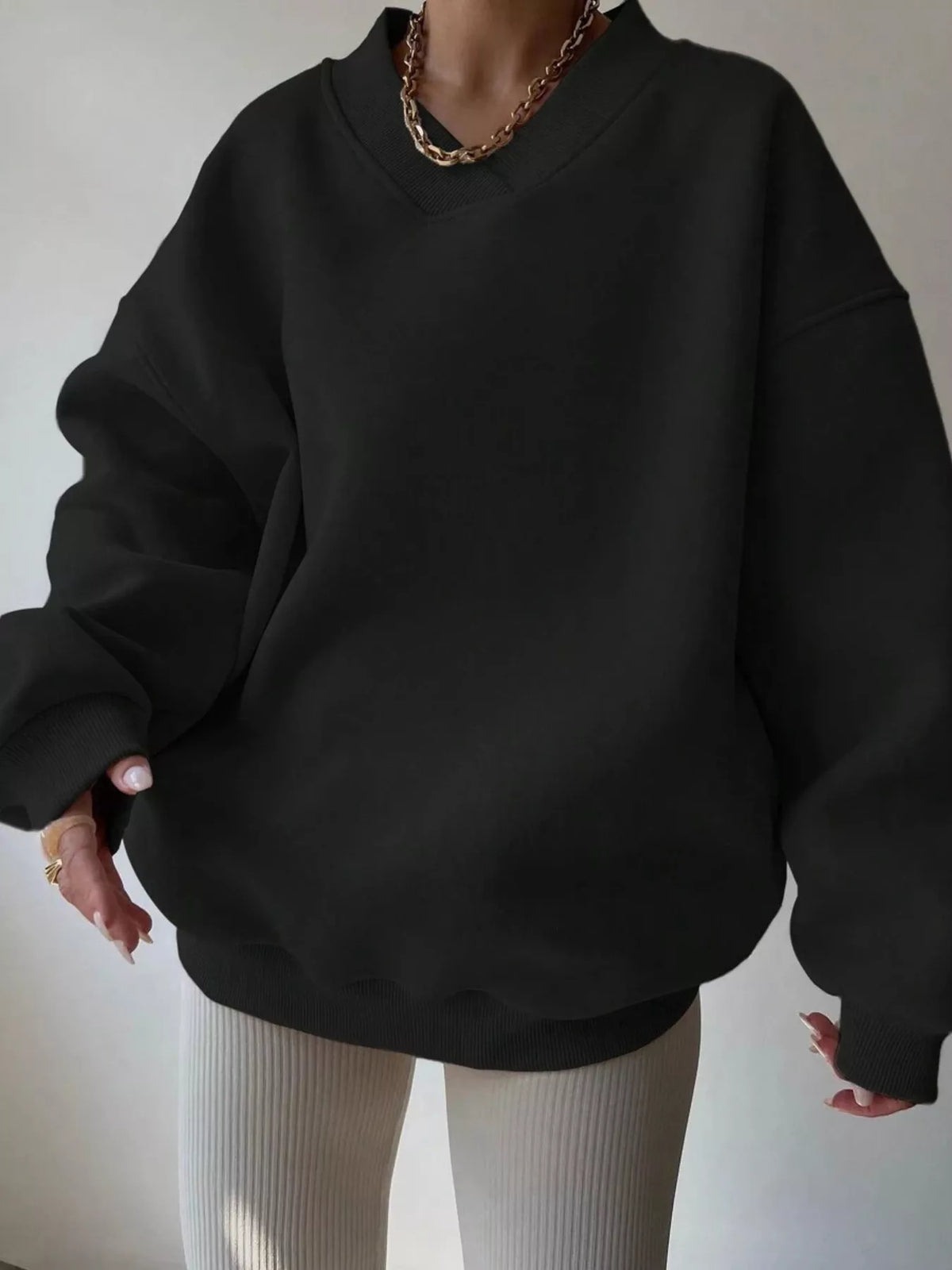 Oversized Long Sleeve Sweatshirt casual outfit