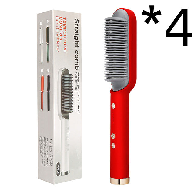 2-in-1 hair straightener and curling comb for versatile hairstyles