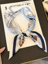 Nautical Print Silk Scarf silk fabric