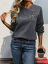 Perfee Decorative Button Sweatshirt styled outfit