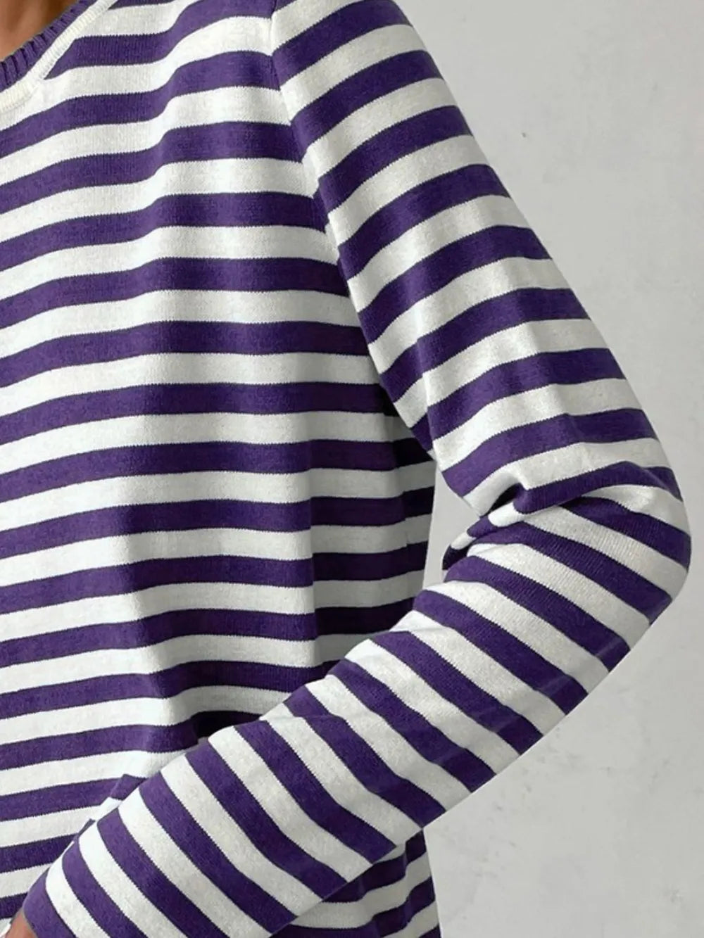 Striped Long Sleeve Sweater styled outfit