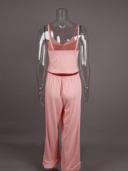 Lace Trim Lounge Set women&