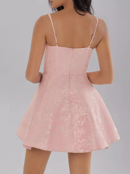 Satin mini cami dress with bow detail