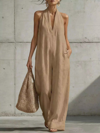 Elegant Plus Size Halter Jumpsuit: Effortless Style and Confidence for Every Occasion