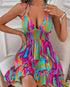 Deep V-Rope Camisole Dress in various colors and styles displayed on models, showcasing chic beach style.