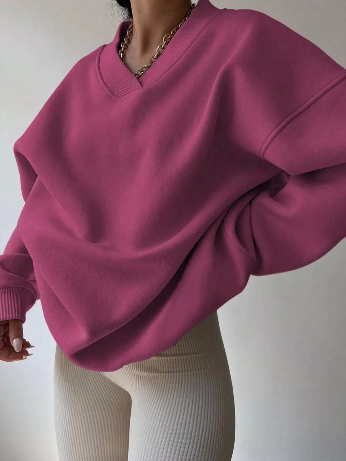 Oversized Long Sleeve Sweatshirt casual outfit