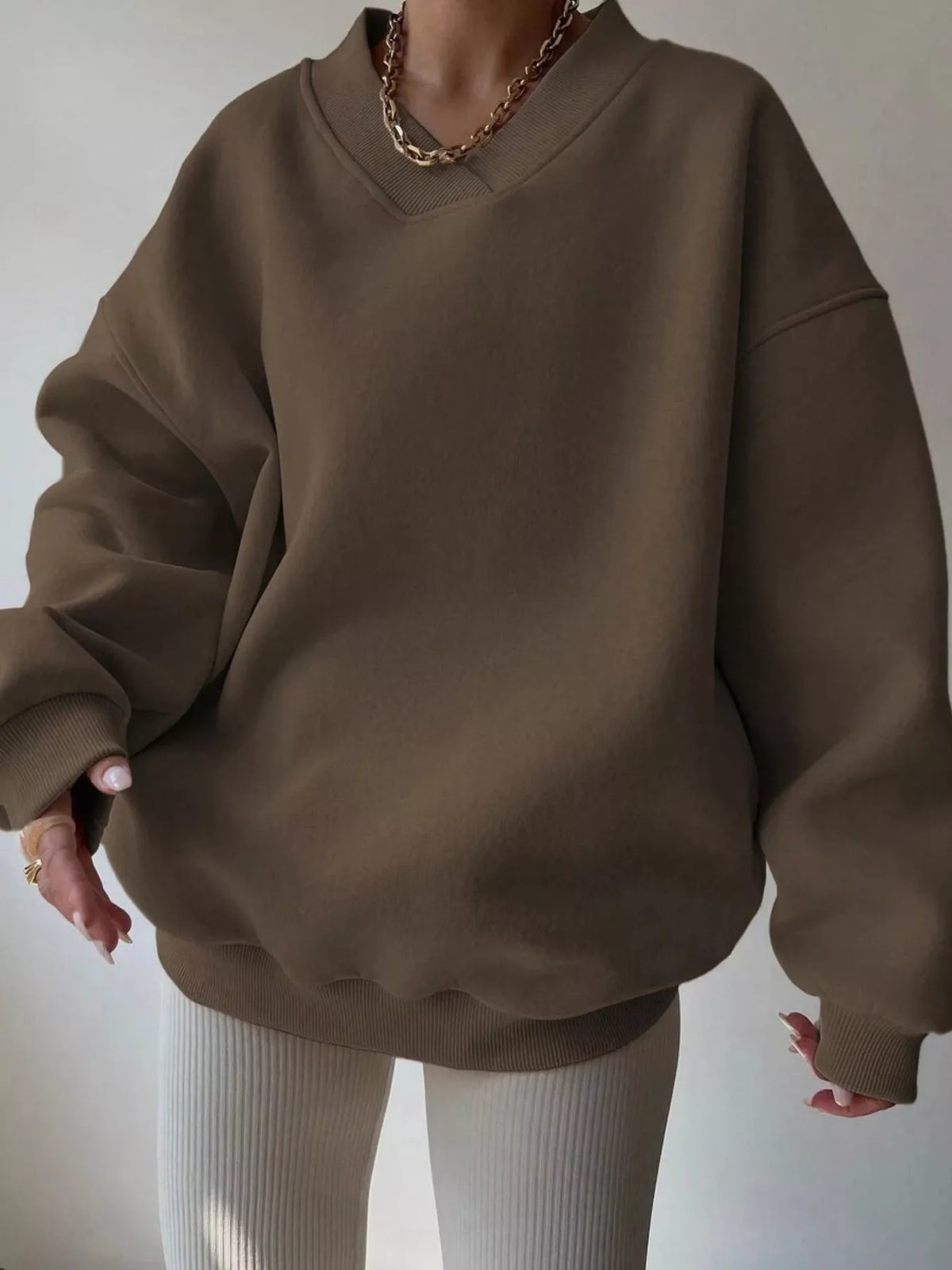 Oversized Long Sleeve Sweatshirt casual outfit