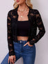 Lace Open Front Long Sleeve Jacket lace detail