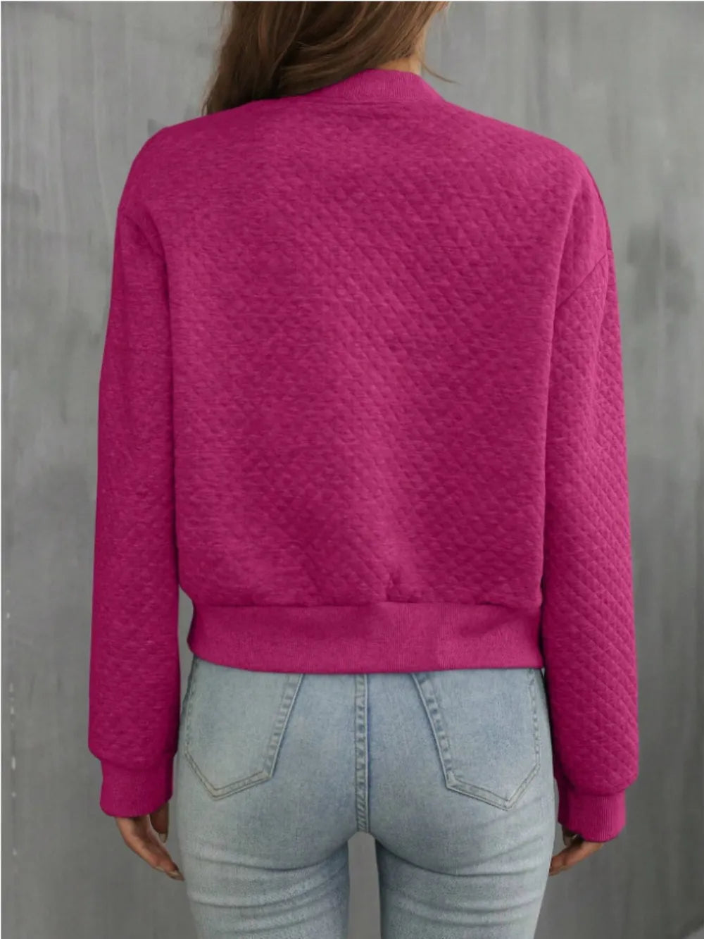 Zip Up Long Sleeve Jacket long sleeve design