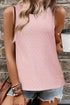 Eyelet Round Neck Tank sleeveless design