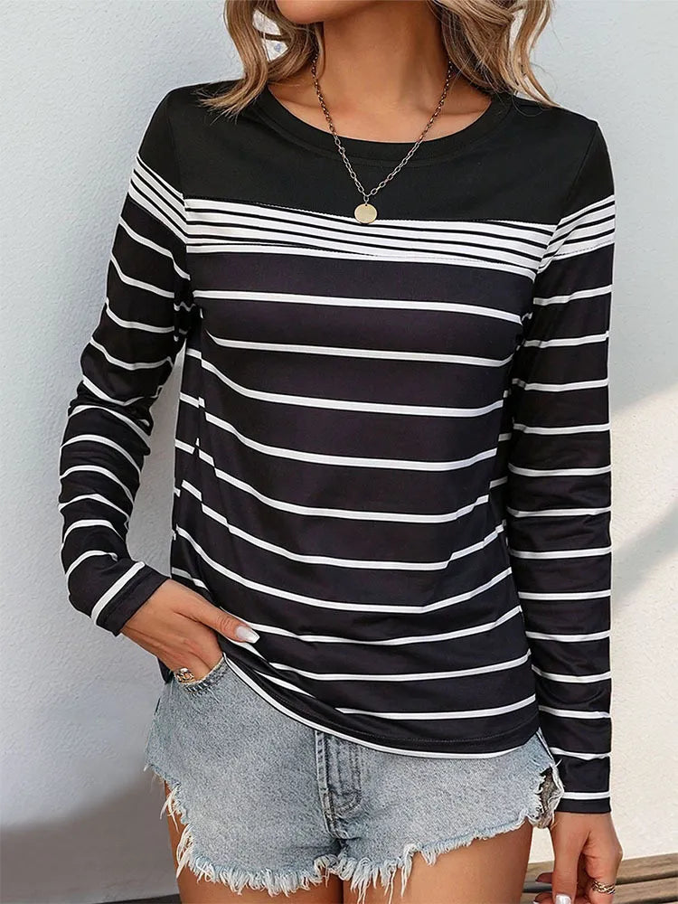 Classic Striped Long Sleeve T-Shirt casual outfit