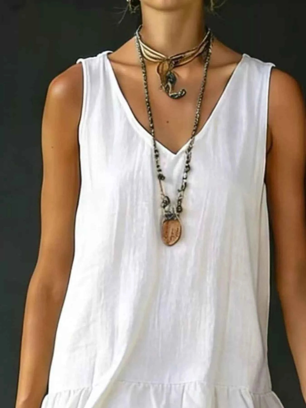 Elevate Your Wardrobe with Our Plus Size Ruffled Hem V-Neck Dress