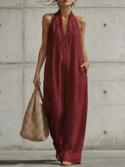 Elegant Plus Size Halter Jumpsuit: Effortless Style and Confidence for Every Occasion