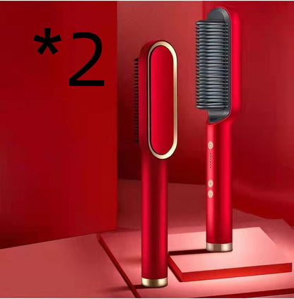 2-in-1 hair straightener and curling comb for versatile hairstyles