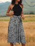 Leopard halter neck midi dress leopard print detail