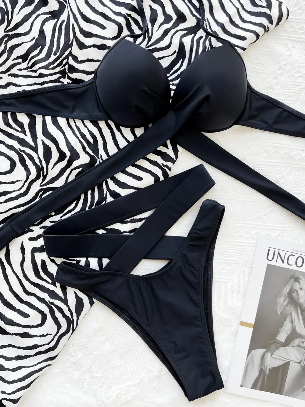 Crisscross Halter Neck Bikini Set halter neck