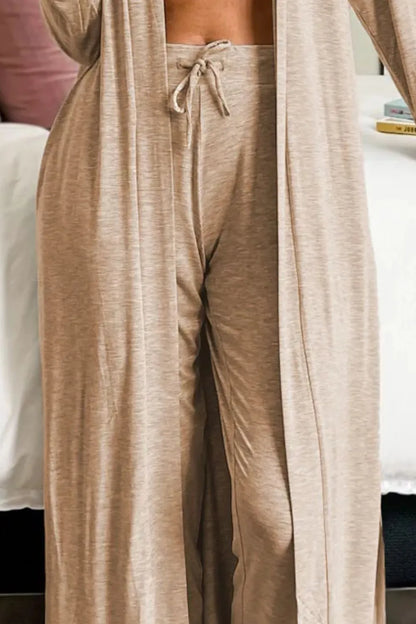 Long Sleeve Cardigan Pants Lounge Set women&