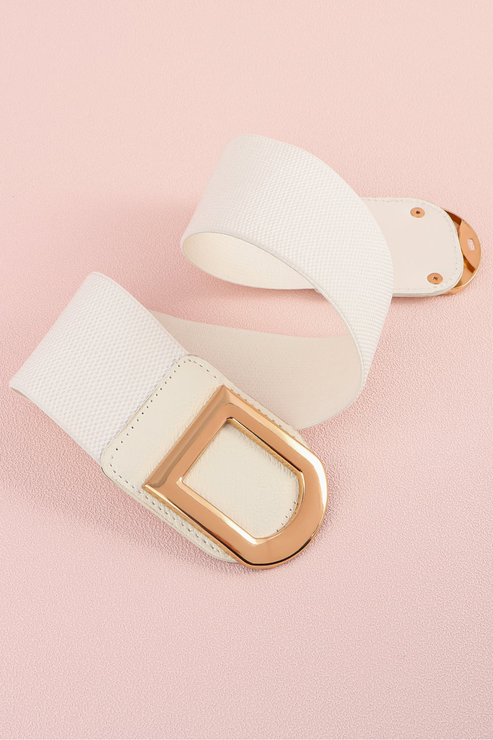 Double D Buckle PU Belt double buckle detail