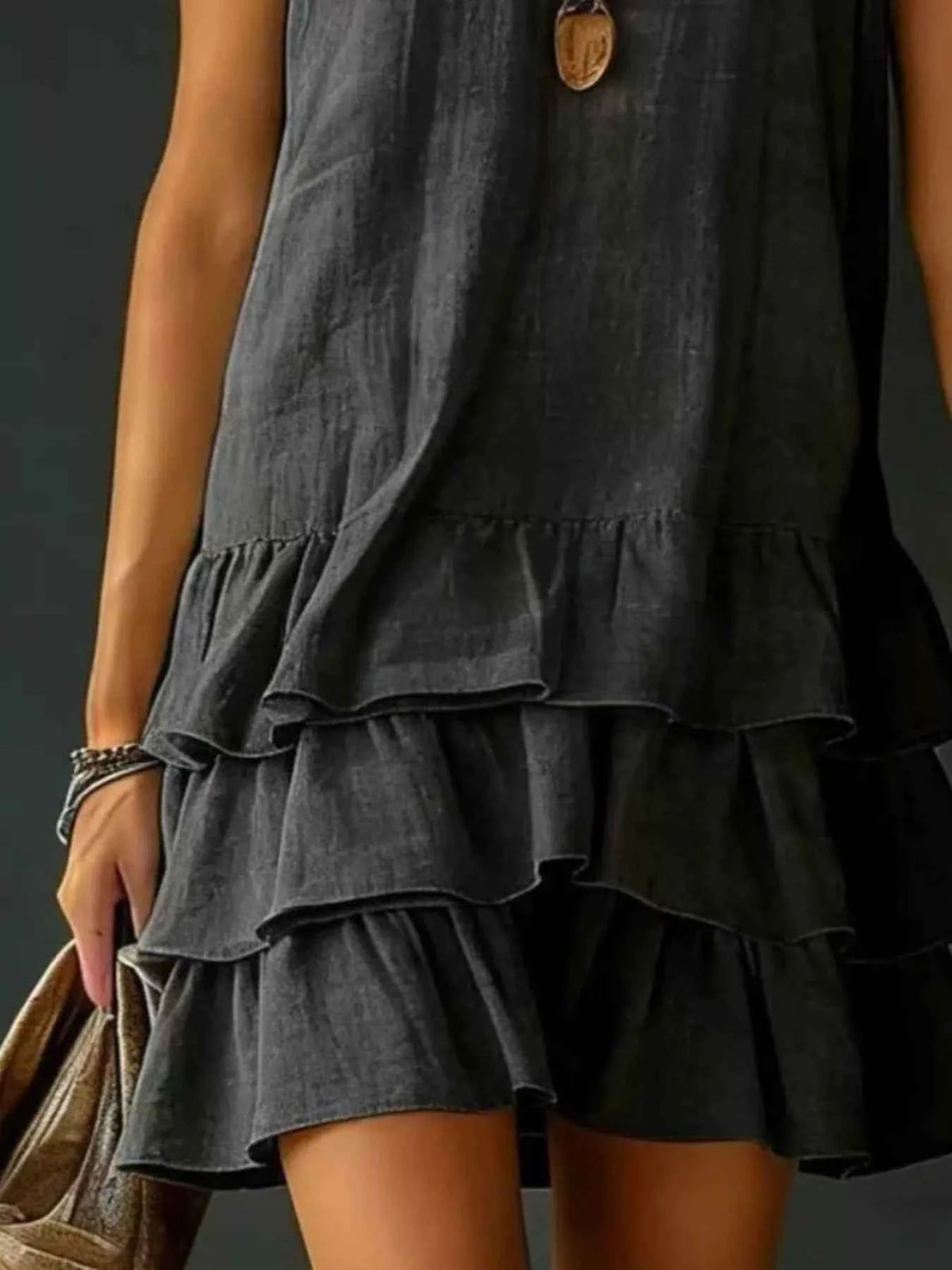 Elevate Your Wardrobe with Our Plus Size Ruffled Hem V-Neck Dress