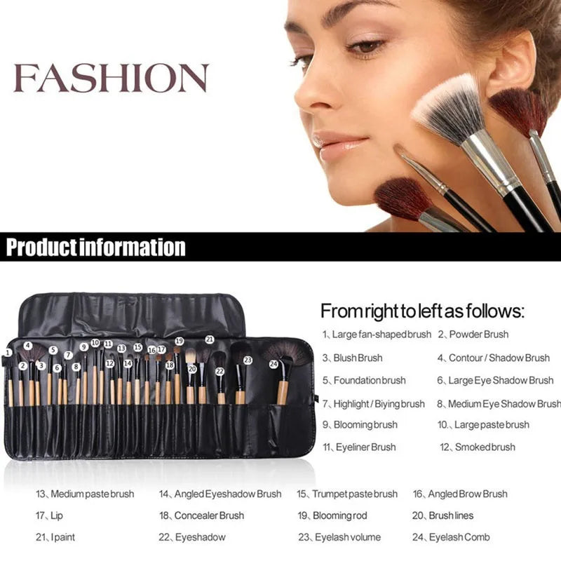Makeup brush set for eyeshadow and eyebrows