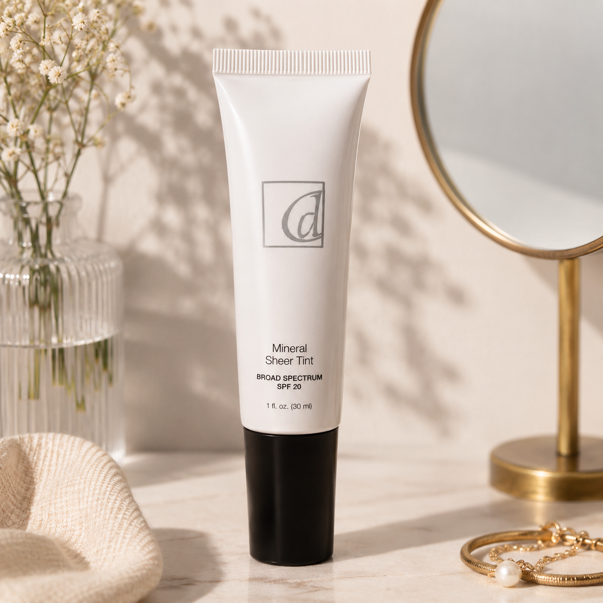 Lightweight tinted moisturizer in a stylish tube, perfect for achieving natural radiant glow and hydration for your skin.