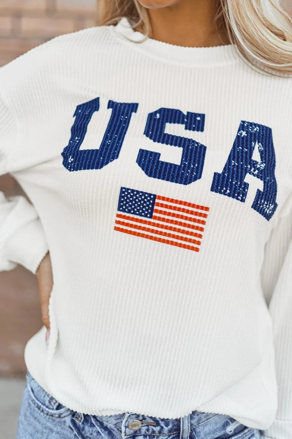 US Flag Sweatshirt US flag design
