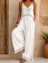 Lace Detail Wide Leg Pants lace detail