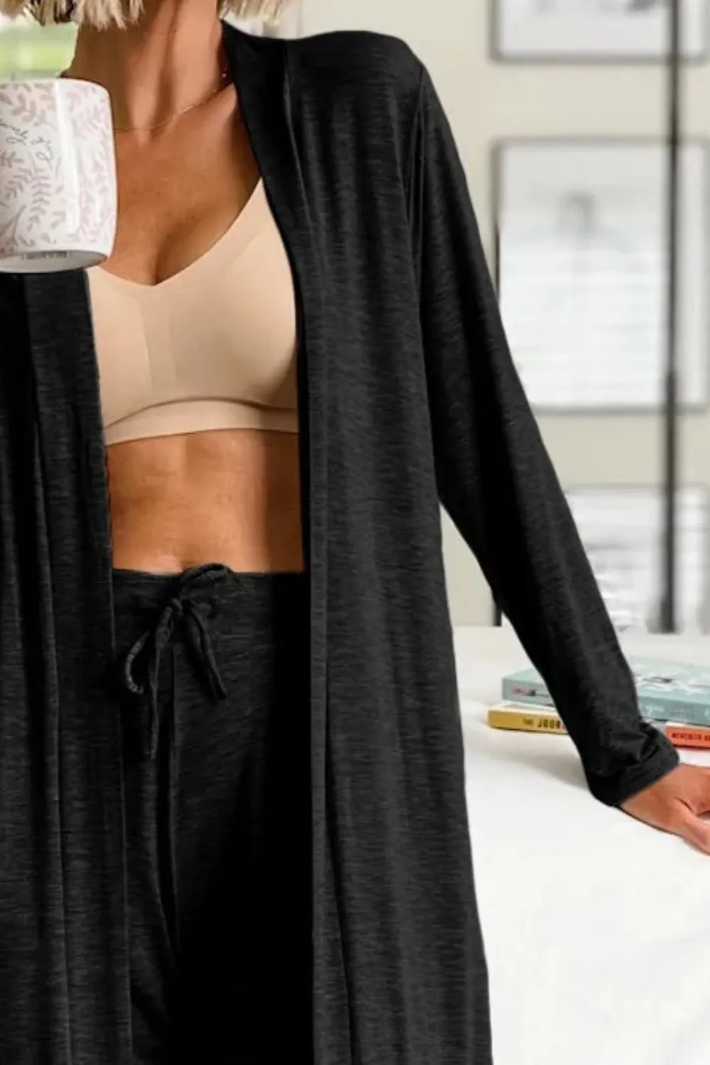 Long Sleeve Cardigan Pants Lounge Set women&