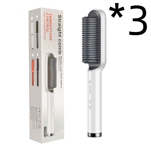 2-in-1 hair straightener and curling comb for versatile hairstyles
