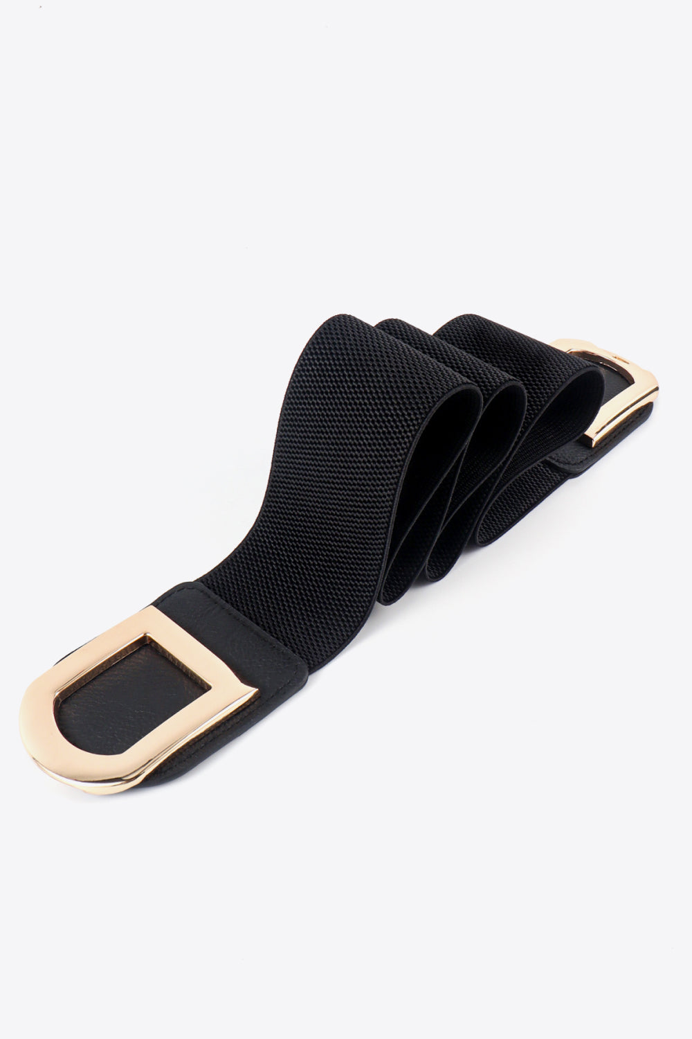 Double D Buckle PU Belt double buckle detail