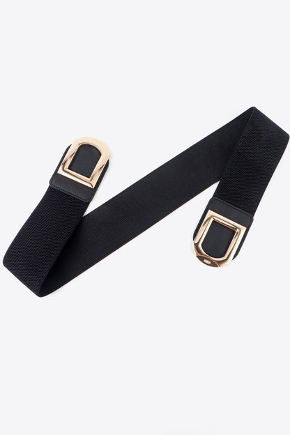 Double D Buckle PU Belt double buckle detail