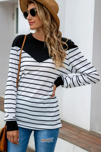 Striped Long Sleeve T-Shirt long sleeve detail
