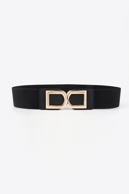 Double D Buckle PU Belt double buckle detail