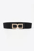 Double D Buckle PU Belt double buckle detail