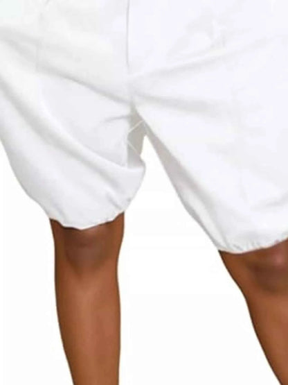 Pleated high waist shorts with drawstring waist