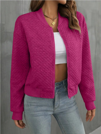 Zip Up Long Sleeve Jacket long sleeve design