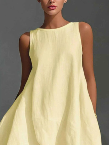 Effortlessly Chic Asymmetrical Sleeveless Dress for Any Occasion