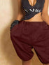Pleated high waist shorts with drawstring waist