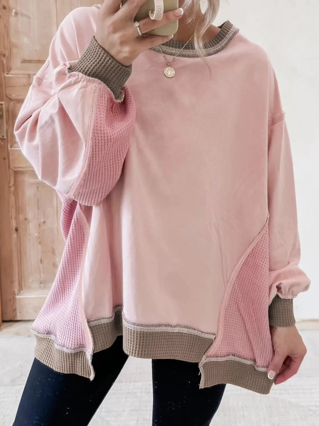 Color Block Oversize Sweatshirt oversized fit