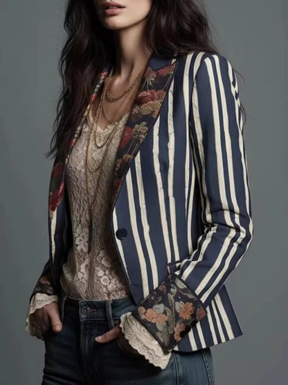 Slim Fit Floral Blazer – Women&