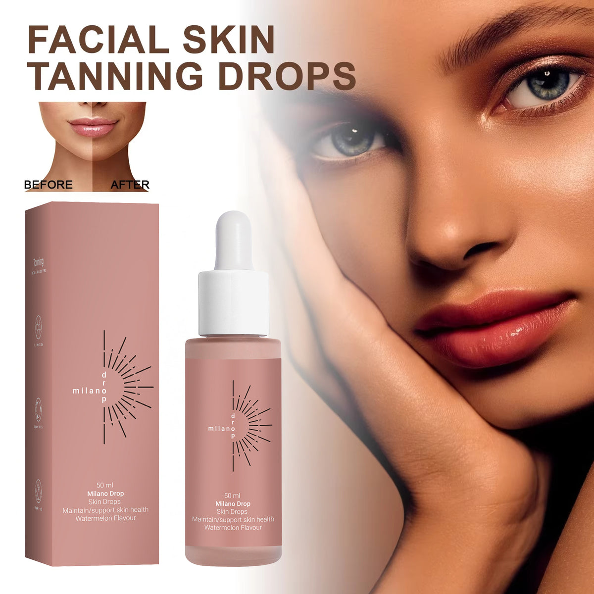 Self tanning serum beauty care product