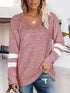 V-Neck Raglan Sleeve T-Shirt styled outfit